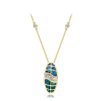 Collier en or et Opale noire de Lightning Ridge (CIRARI)