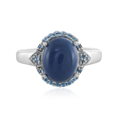 Bague en argent et Opale bleue