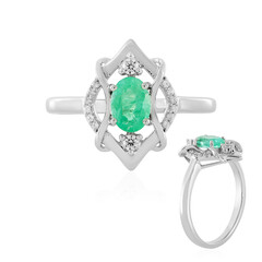 Bague en argent et Emeraude de Russie