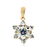 Pendentif en or et Aigue-marine