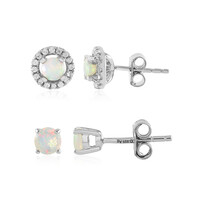 Boucles d'oreilles en argent et Opale Welo