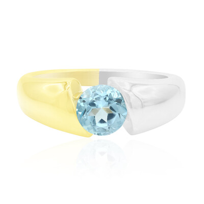 Bague en argent et Topaze bleu ciel