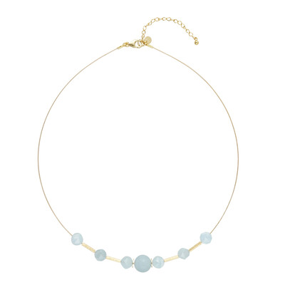 Collier en argent et Aigue-marine du Brésil