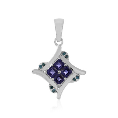 Pendentif en argent et Iolite