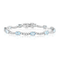 Bracelet en argent et Topaze bleu ciel