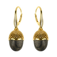 Boucles d'oreilles en argent et Chêne des marais