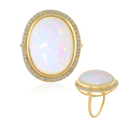Bague en or et Opale Welo