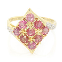 Bague en or et Saphir Padparadscha non chauffé (AMAYANI)