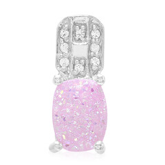 Pendentif en argent et Quartz étincelant Flamant rose