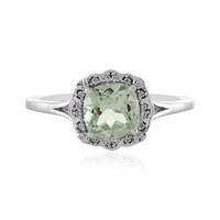 Bague en argent et Améthyste verte