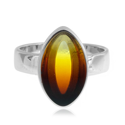Bague en argent et Ambre baltique (dagen)