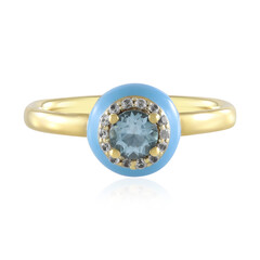 Bague en argent et Topaze bleu Suisse