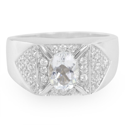 Bague pour homme en argent et Béryl fantaisie