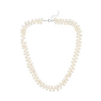 Collier en argent et Perle blanche de culture d'eau douce (TPC)