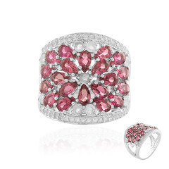 Bague en argent et Tourmaline rose