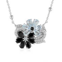 Collier en argent et Spinelle noir (Dallas Prince Designs)