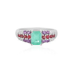 Bague en argent et Emeraude de Colombie (SAELOCANA)