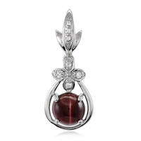Pendentif en argent et Scapolite œil-de-chat