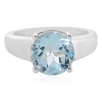 Bague en argent et Topaze bleu ciel
