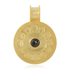 Pendentif en argent et Diopside étoilé d'Inde