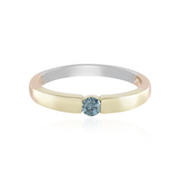 Bague en or et Diamant bleu I2