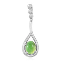 Pendentif en argent et Chrysoprase impériale