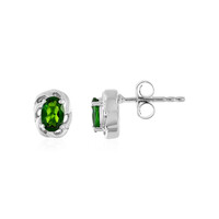 Boucles d'oreilles en argent et Diopside de Russie
