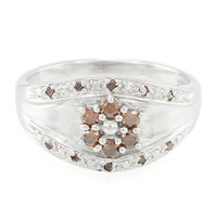 Bague en argent et Diamant fantaisie