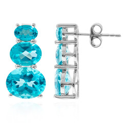 Boucles d'oreilles en argent et Topaze Paraiba