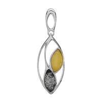 Pendentif en argent et Ambre baltique