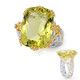 Bague en argent et Quartz de l'Ouro Verde (Gems en Vogue)