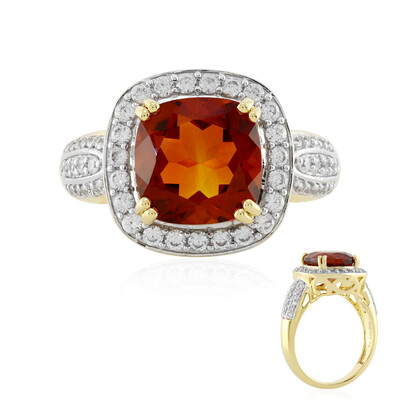 Bague en argent et Citrine Madère