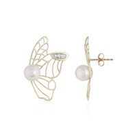 Boucles d'oreilles en or et Perle de culture d'eau douce (Ornaments by de Melo)