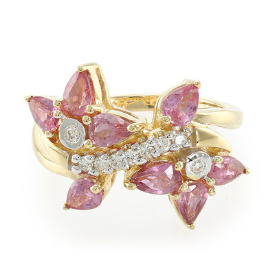 Bague en or et Saphir Padparadscha non chauffé (AMAYANI)