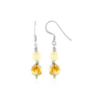 Boucles d'oreilles en argent et Citrine
