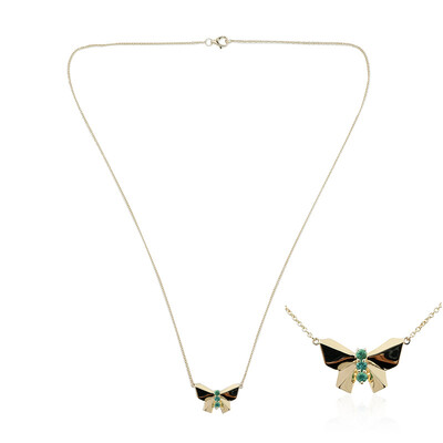 Collier en or et Emeraude de Zambie AAA (de Melo)