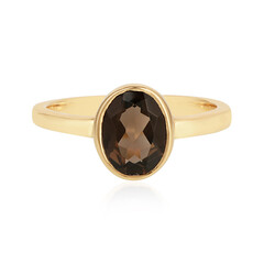 Bague en argent et Quartz fumé