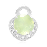 Pendentif en argent et Préhnite