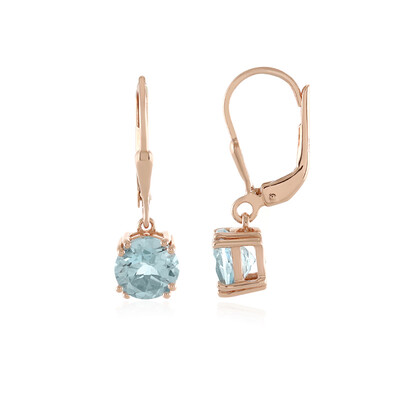 Boucles d'oreilles en argent et Topaze bleu ciel