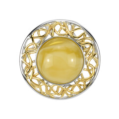 Pendentif en argent et Ambre baltique