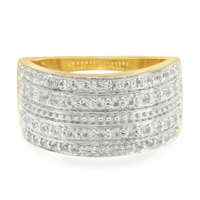 Bague en argent et Topaze blanche