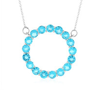 Collier en argent et Topaze Paraiba