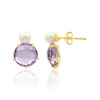Boucles d'oreilles en argent et Améthyste