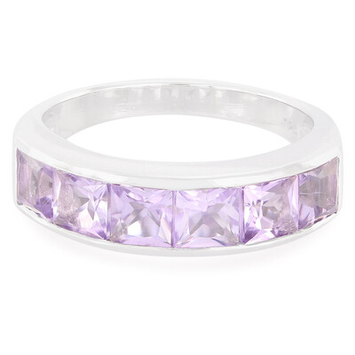 Bague en argent et Améthyste Rose de France