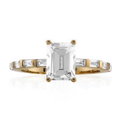 Bague en argent et Topaze blanche