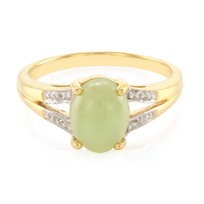 Bague en argent et Chrysoprase impériale