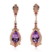 Boucles d'oreilles en argent et Améthyste (Dallas Prince Designs)