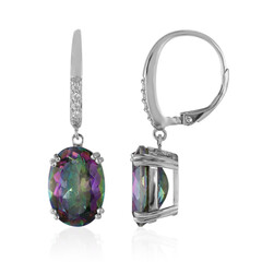 Boucles d'oreilles en argent et Quartz mystique