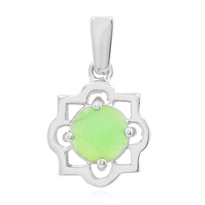 Pendentif en argent et Chrysoprase impériale