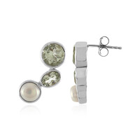 Boucles d'oreilles en argent et Améthyste verte